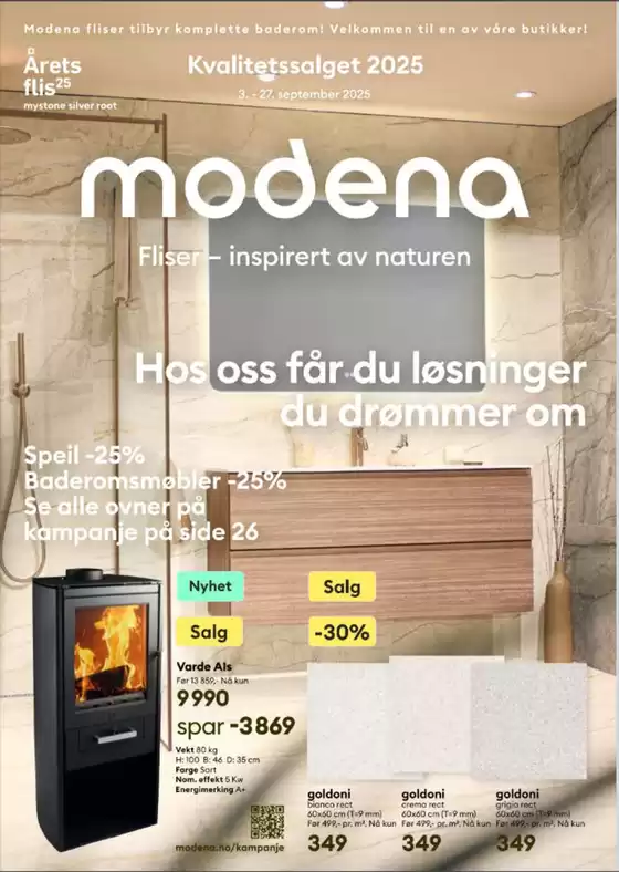 Modena Fliser-katalog | Klavitetssalget 2025 | 2025-09-04T00:00:00.000Z - 2025-09-27T00:00:00.000Z