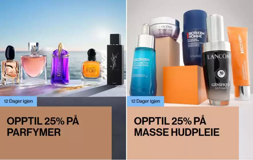Opptil 25% på parfymer