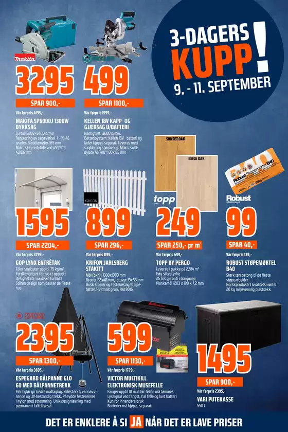 Obs Bygg-katalog i Flekkefjord | Oppdag attraktive tilbud | 2025-09-09T00:00:00.000Z - 2025-09-23T00:00:00.000Z