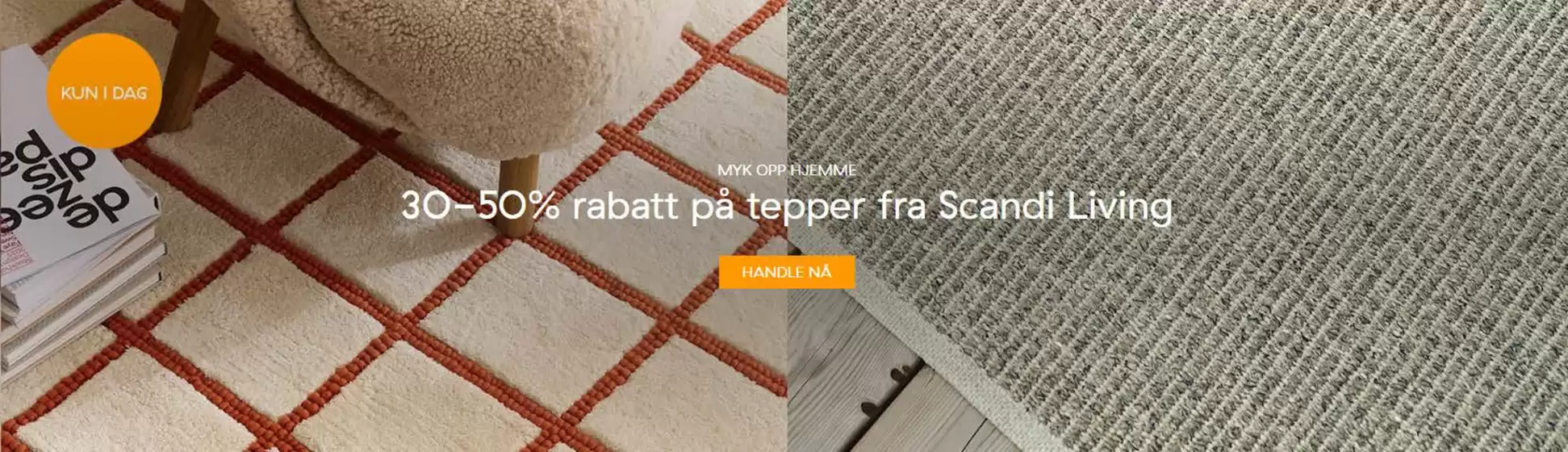 Nordic Nest-katalog i Selbu | 30-50% rabatt på tepper fra Scandi Living | 2025-09-10T00:00:00.000Z - 2025-09-10T00:00:00.000Z