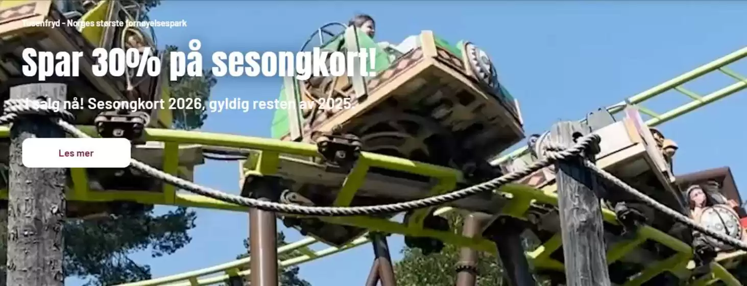 Tusenfryd-katalog i Bergen | Spar 30% på sesongkort! | 2025-09-11T00:00:00.000Z - 2025-09-30T00:00:00.000Z