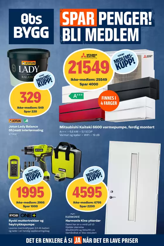 Obs Bygg-katalog i Sandefjord | Topptilbud for alle kunder | 2025-09-14T00:00:00.000Z - 2025-09-28T00:00:00.000Z