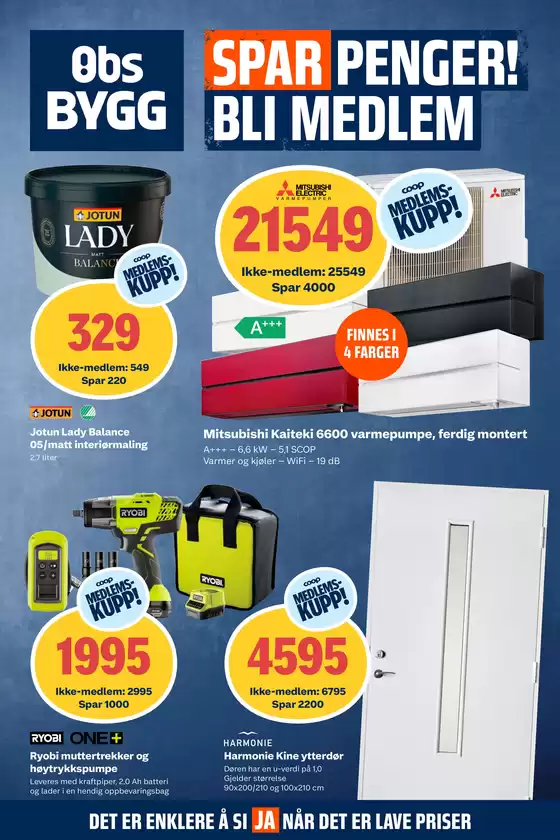Obs Bygg-katalog i Sandefjord | Spesialtilbud for deg | 2025-09-14T00:00:00.000Z - 2025-09-28T00:00:00.000Z