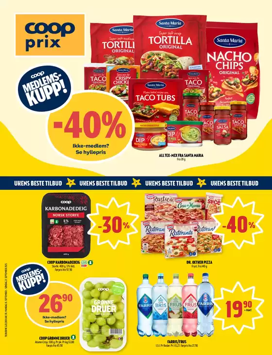 Coop Prix-katalog i Sandefjord | Flott tilbud for alle kunder | 2025-09-15T00:00:00.000Z - 2025-09-21T00:00:00.000Z