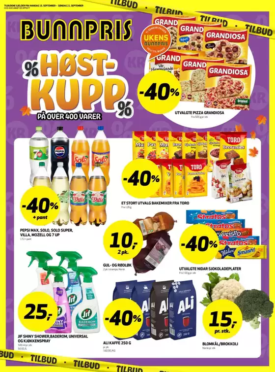 Bunnpris-katalog i Lillehammer | Stort utvalg av tilbud | 2025-09-15T00:00:00.000Z - 2025-09-29T00:00:00.000Z