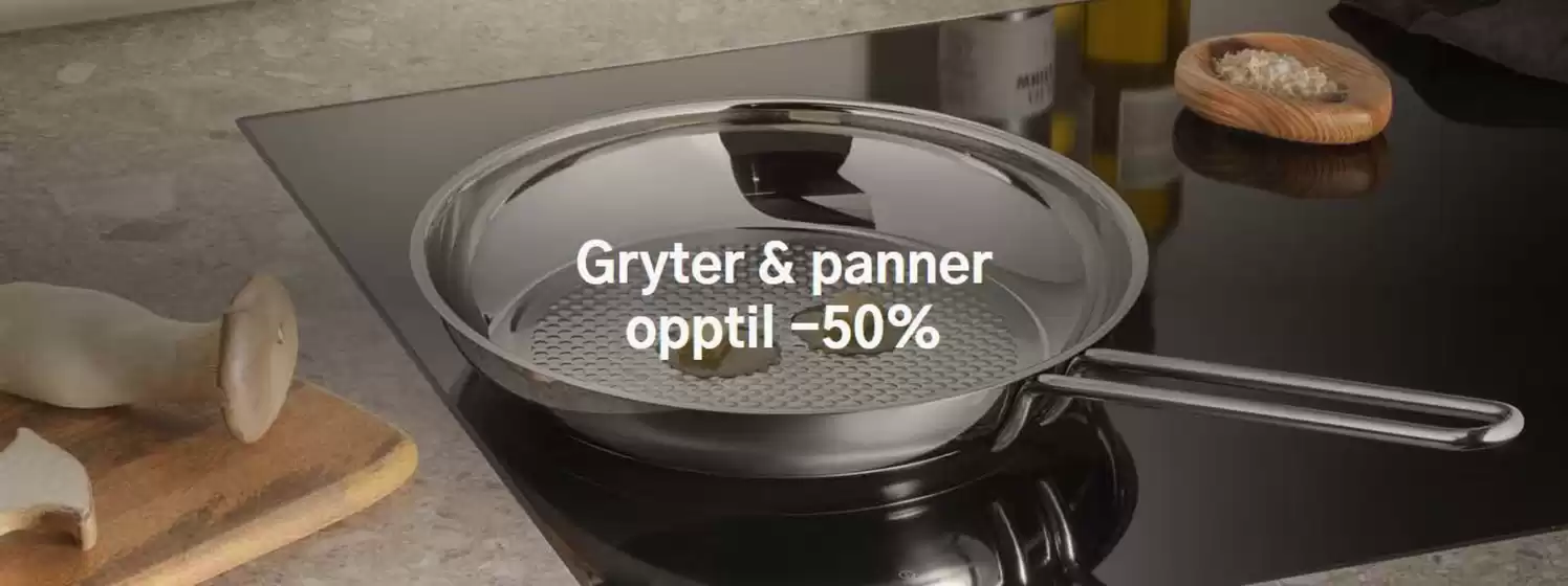 Kitch'n-katalog i Skudeneshavn | Gryter & panner opptil -50% | 2025-09-17T00:00:00.000Z - 2025-10-01T00:00:00.000Z