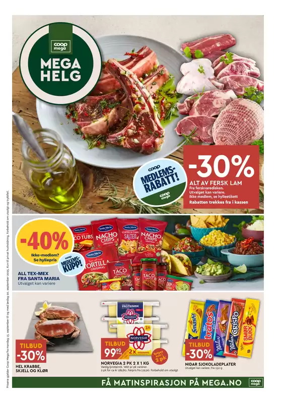 Coop Mega-katalog i Halden | Spesialtilbud for deg | 2025-09-15T00:00:00.000Z - 2025-09-21T00:00:00.000Z