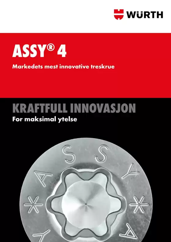 Würth-katalog i Mosjøen | assy 4 hovedkatalog | 2025-09-19T00:00:00.000Z - 2025-10-03T00:00:00.000Z