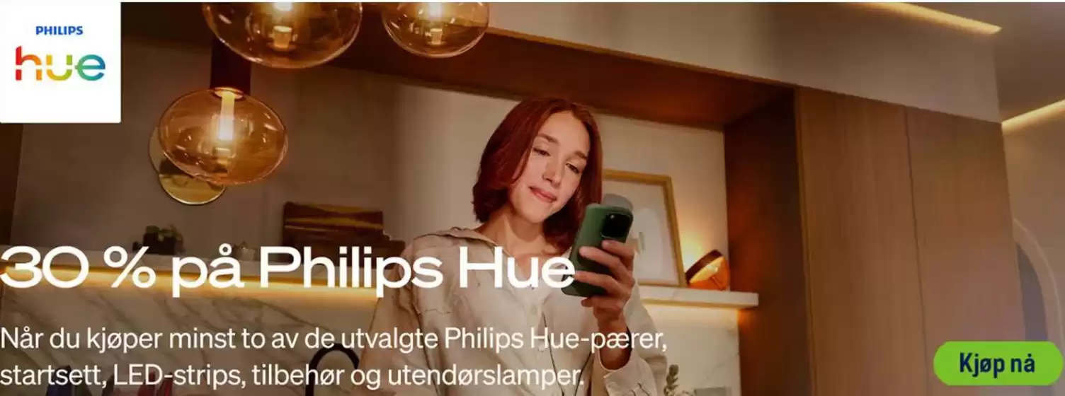 Elkjøp-katalog i Mosjøen | 30% på Philips Hue | 2025-09-19T00:00:00.000Z - 2025-09-28T00:00:00.000Z