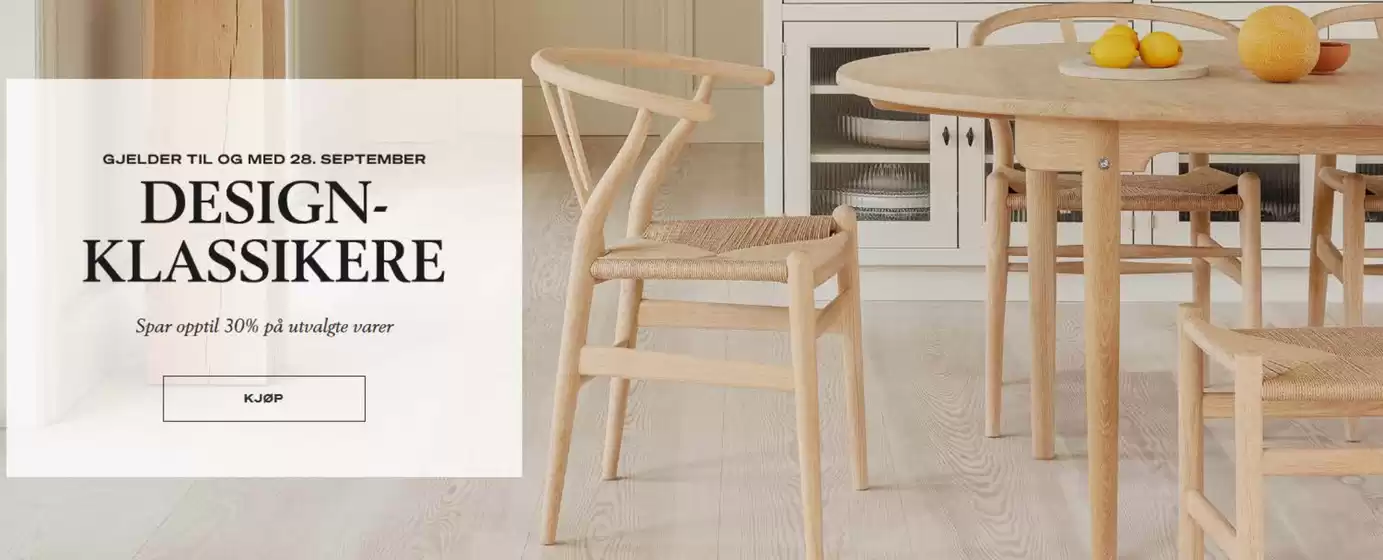 Illums Bolighus-katalog i Sandefjord | Design-klassikere | 2025-09-19T00:00:00.000Z - 2025-09-28T00:00:00.000Z