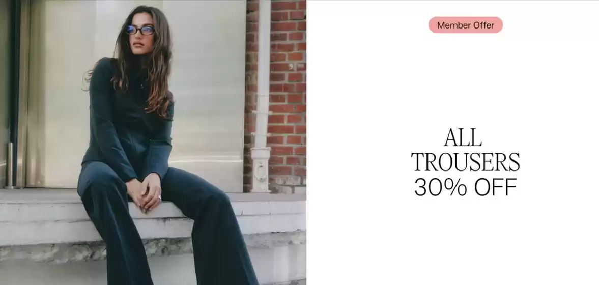 All trousers 30% off