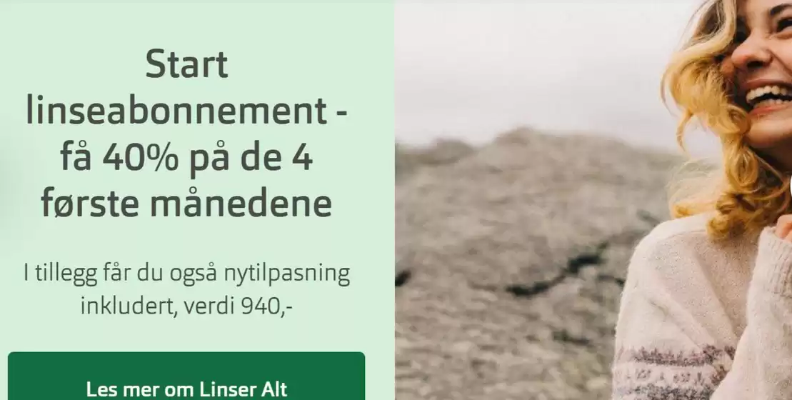 Start linseabonnement -få 40% på de 4 første månedene