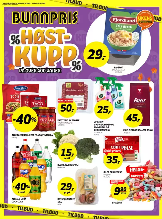 Bunnpris-katalog i Råde | Spesialtilbud for deg | 2025-10-06T00:00:00.000Z - 2025-10-20T00:00:00.000Z