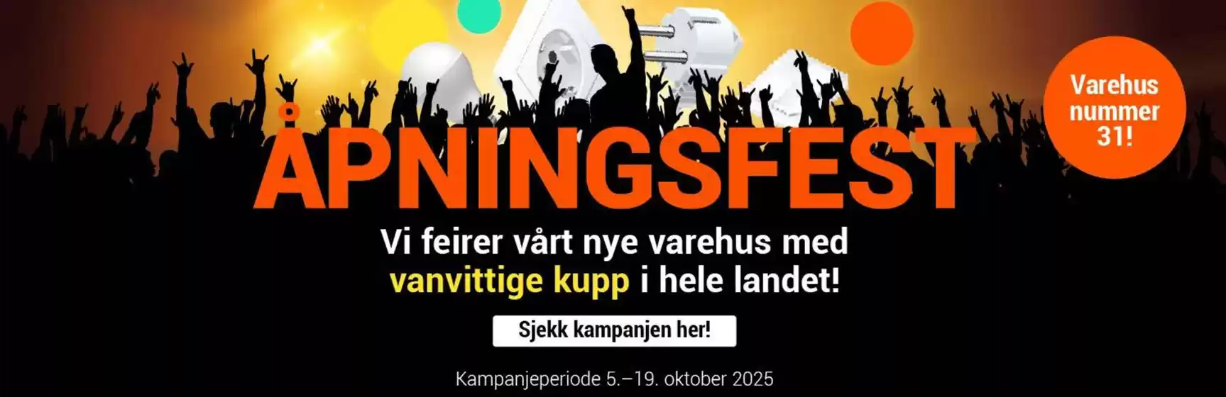 Elektroimportøren-katalog i Lillestrøm | Apningsfest | 2025-10-06T00:00:00.000Z - 2025-10-19T00:00:00.000Z