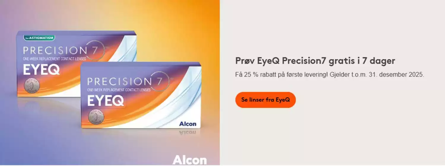 Prøv EyeQ Precision7 gratis i 7 dager