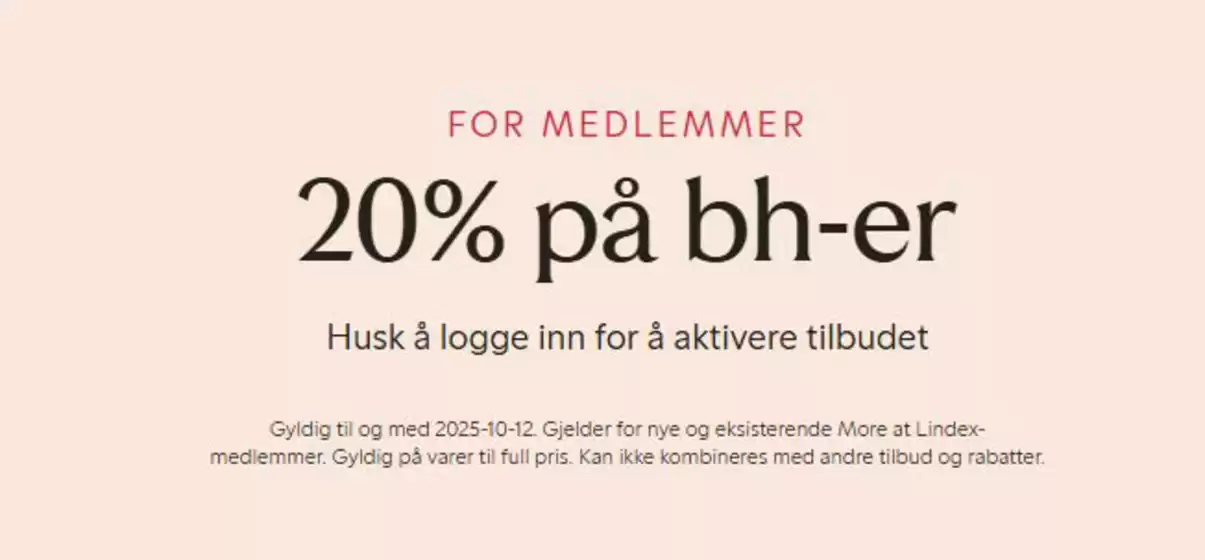 Lindex-katalog i Holmestrand | 20% på bh-er | 2025-10-08T00:00:00.000Z - 2025-10-12T00:00:00.000Z