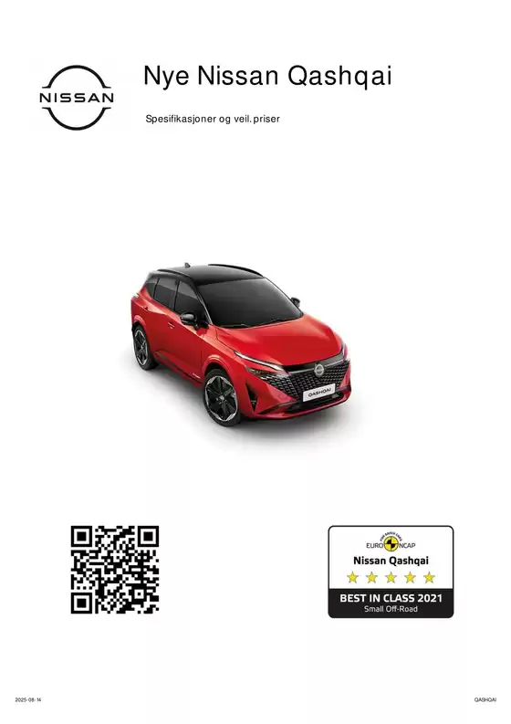 Nissan-katalog i Moss | Kundeprisliste Qashqai | 2025-10-10T00:00:00.000Z - 2025-10-24T00:00:00.000Z