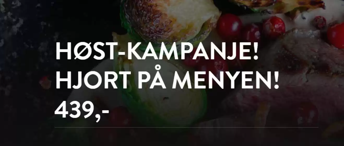 Høst-kampanje! Hjort på menyen! 439,-