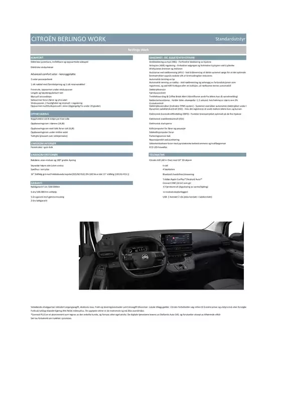 Citroën Ë-BERLINGO OG BERLINGO VAREBIL