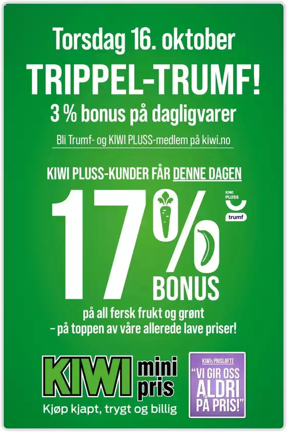 Kiwi-katalog i Trondheim | Flotte rabatter på utvalgte produkter | 2025-10-17T00:00:00.000Z - 2025-10-31T00:00:00.000Z