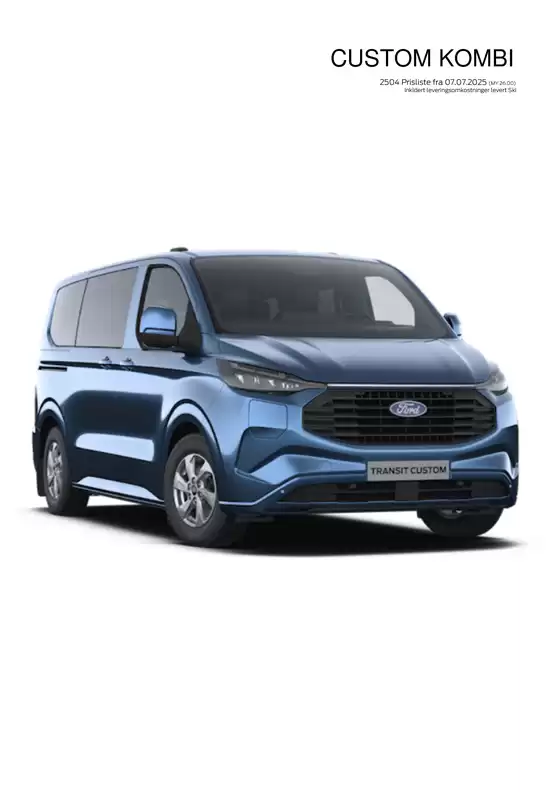 Ford-katalog i Asker | PL nye transit custom kombi | 2025-10-17T00:00:00.000Z - 2025-10-31T00:00:00.000Z