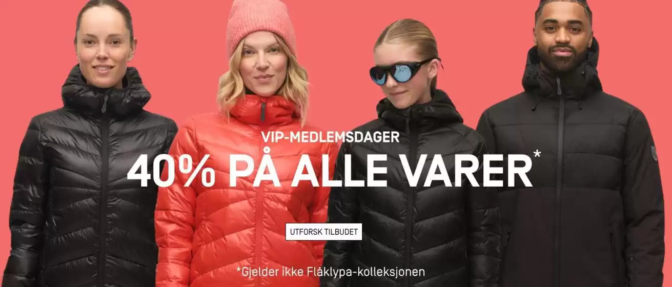 40% på alle varer