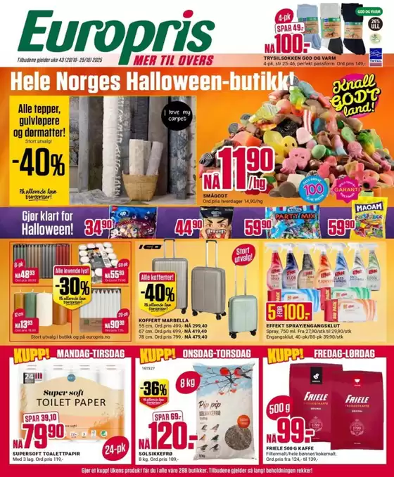 Europris-katalog i Oslo | Europris DM 43-25 MYBRING | 2025-10-19T00:00:00.000Z - 2025-11-02T00:00:00.000Z