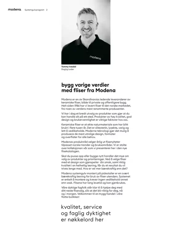Modena Fliser Systemgulv 2024
