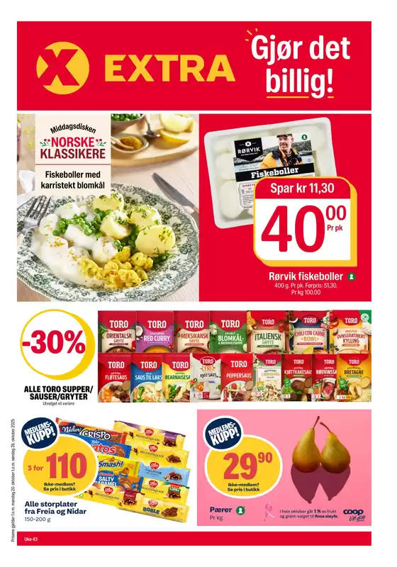 Coop Extra-katalog i Haugesund | Flotte rabatter på utvalgte produkter | 2025-10-20T00:00:00.000Z - 2025-10-26T00:00:00.000Z