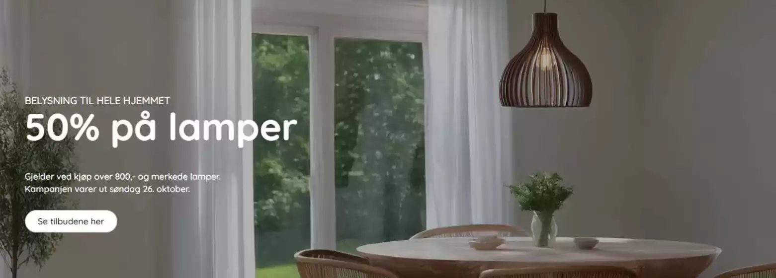 Lampehuset-katalog i Sofiemyr | 50% på lamper | 2025-10-20T00:00:00.000Z - 2025-10-26T00:00:00.000Z