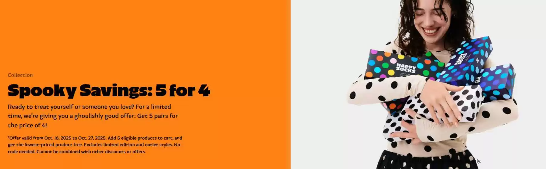 Happy Socks-katalog i Hafrsfjord | Spooky Savings: 5 for 4 | 2025-10-21T00:00:00.000Z - 2025-10-27T00:00:00.000Z