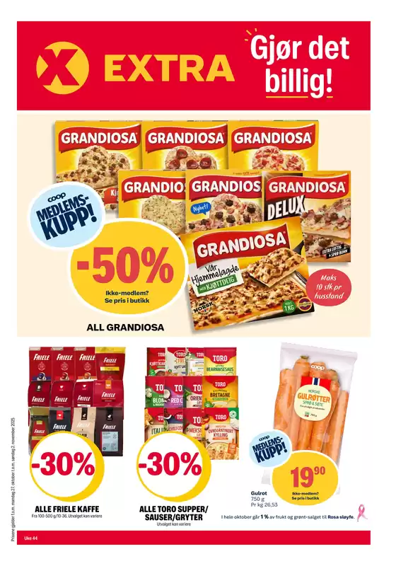 Coop Extra-katalog i Halden | Topptilbud for alle kunder | 2025-10-27T00:00:00.000Z - 2025-11-02T00:00:00.000Z