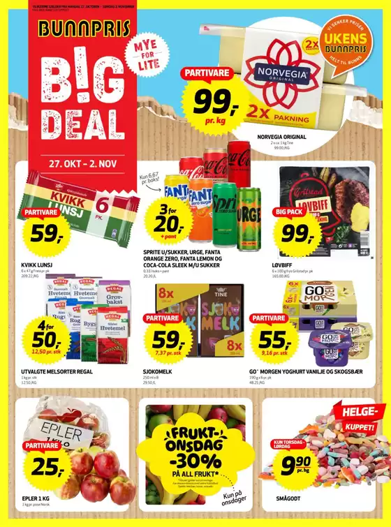 Bunnpris-katalog i Bodø | Tilbud for kuppjegere | 2025-10-27T00:00:00.000Z - 2025-11-10T00:00:00.000Z