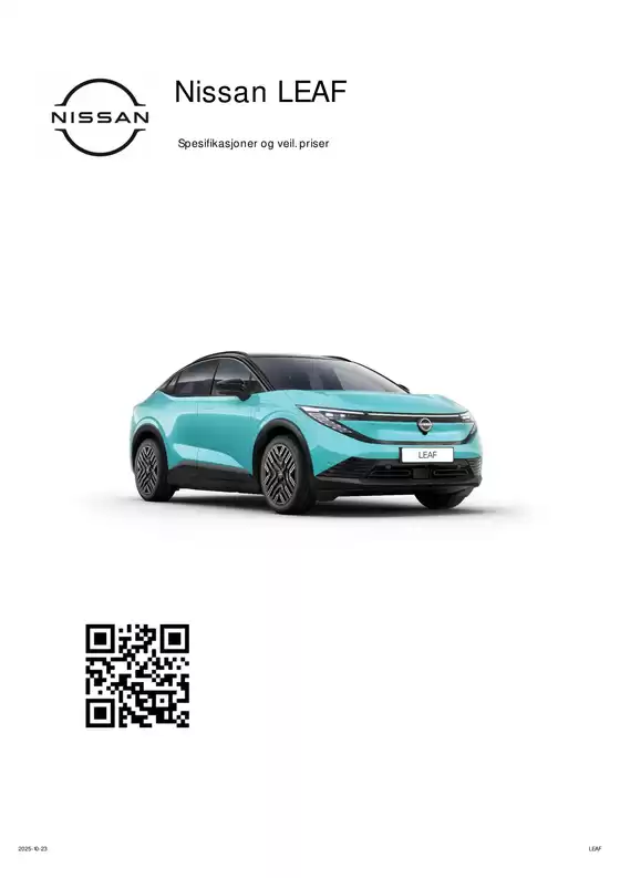 Nissan-katalog i Sandnes | LEAF Kundeprisliste oktober | 2025-10-28T00:00:00.000Z - 2025-11-11T00:00:00.000Z