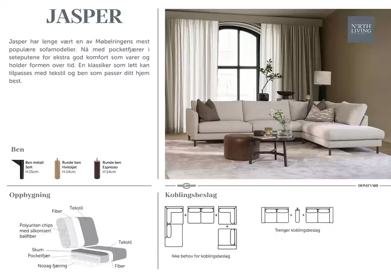 Møbelringen-katalog i Romedal | North Living Jasper modulsofa | 2025-11-01T00:00:00.000Z - 2025-11-15T00:00:00.000Z