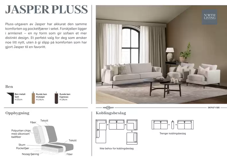 Møbelringen-katalog i Ålesund | North Living Jasper Pluss modulsofa | 2025-11-01T00:00:00.000Z - 2025-11-15T00:00:00.000Z