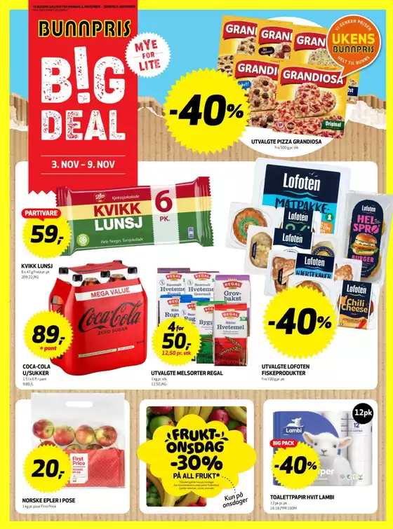 Bunnpris-katalog i Kongsberg | Topptilbud for alle kunder | 2025-11-03T00:00:00.000Z - 2025-11-09T00:00:00.000Z