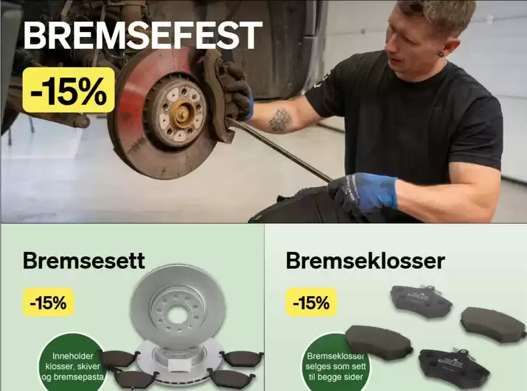 Bildeler-katalog i Sømna | Bremsefest -15% | 2025-11-03T00:00:00.000Z - 2025-11-16T00:00:00.000Z