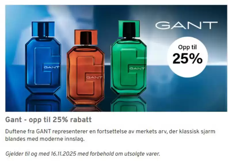Shopping4net-katalog i Strømmen | Gant - opp til 25% rabatt | 2025-11-03T00:00:00.000Z - 2025-11-16T00:00:00.000Z
