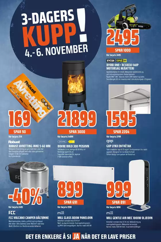 Obs Bygg-katalog i Knapstad | Oppdag attraktive tilbud | 2025-11-04T00:00:00.000Z - 2025-11-06T00:00:00.000Z