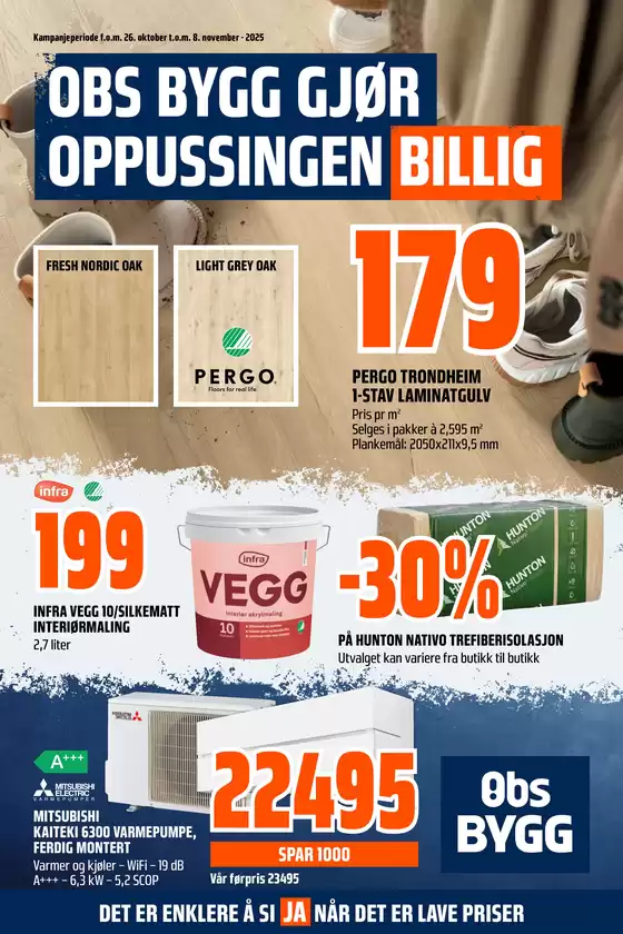 Obs Bygg-katalog i Sogndal (Sogn og Fjordane) | Våre beste tilbud for deg | 2025-10-26T00:00:00.000Z - 2025-11-08T00:00:00.000Z