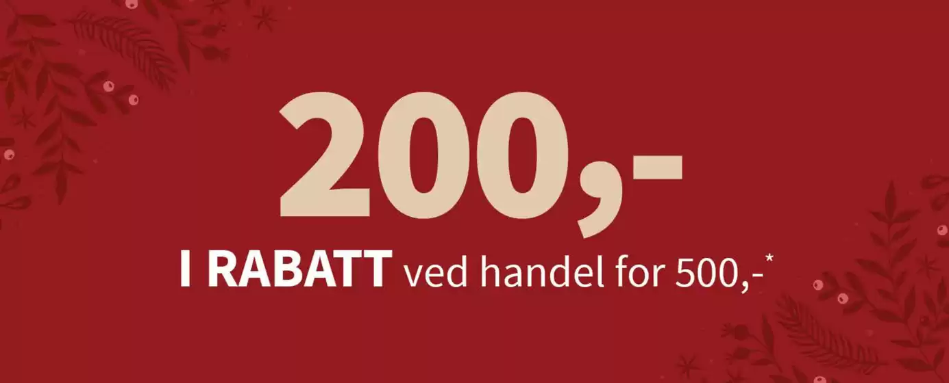 Tilbords-katalog i Kaupanger | 200,- i rabatt | 2025-11-07T00:00:00.000Z - 2025-11-09T00:00:00.000Z