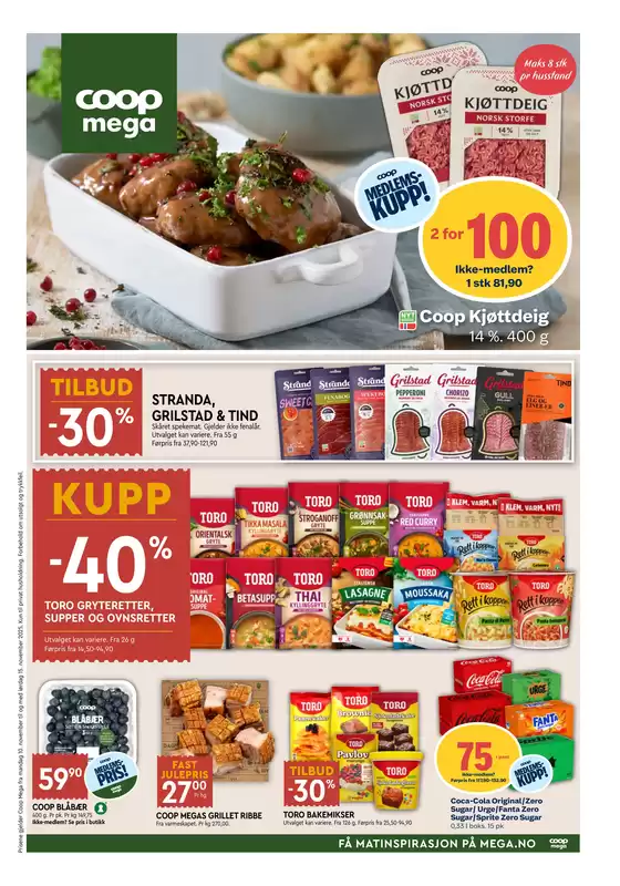 Coop Mega-katalog i Vennesla | Nye tilbud å oppdage | 2025-11-10T00:00:00.000Z - 2025-11-16T00:00:00.000Z