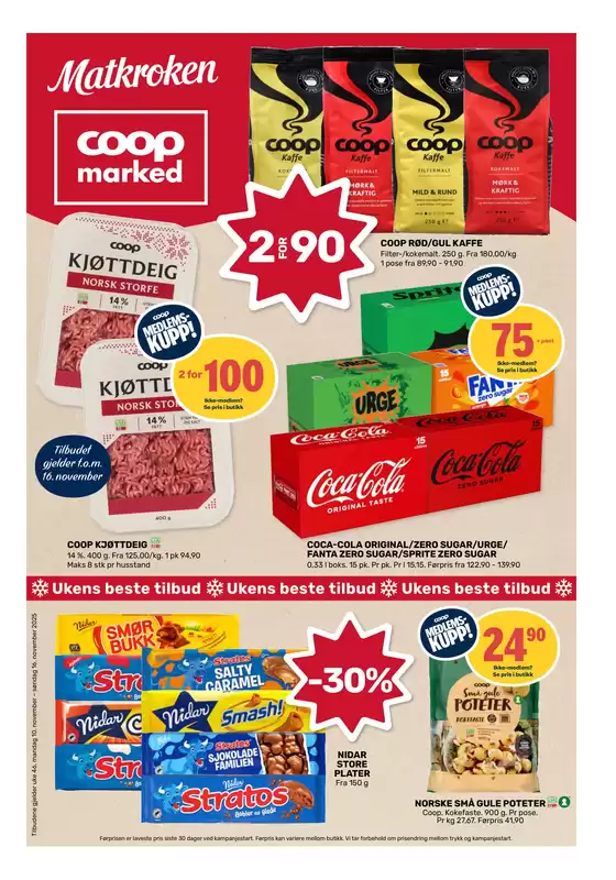 Coop Marked-katalog i Drammen | Nye tilbud å oppdage | 2025-11-10T00:00:00.000Z - 2025-11-16T00:00:00.000Z