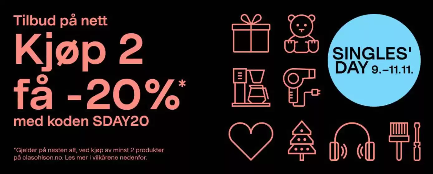 Clas Ohlson-katalog i Mandal | Kjøp 2 få -20% | 2025-11-10T00:00:00.000Z - 2025-11-11T00:00:00.000Z
