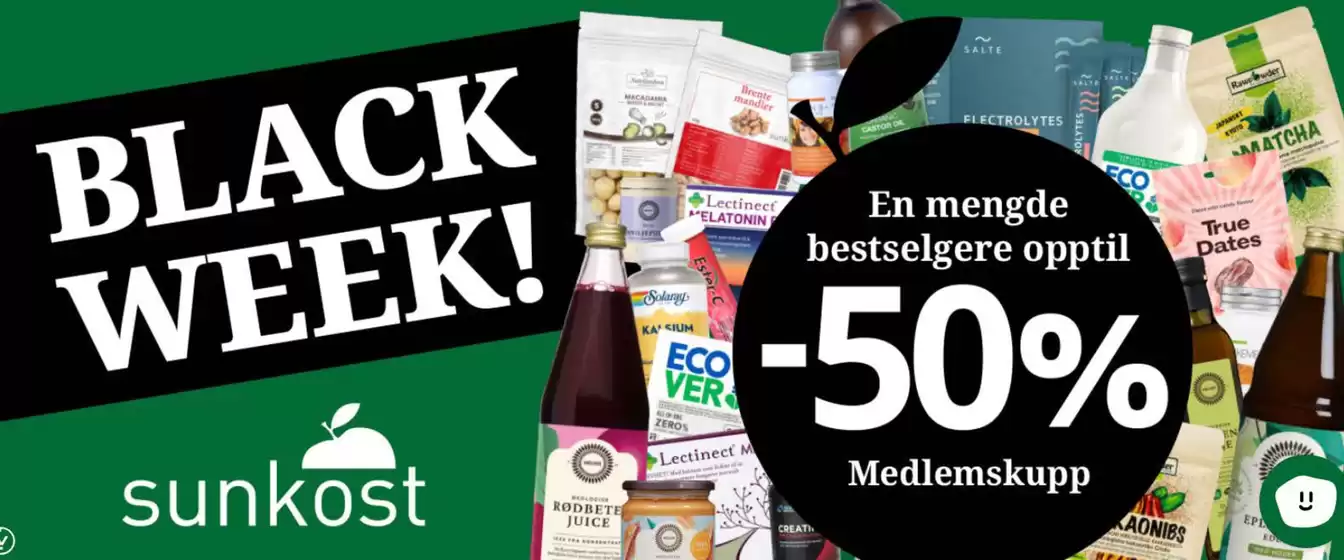 Sunkost-katalog i Trondheim | Black Weeks | 2025-11-17T00:00:00.000Z - 2025-12-01T00:00:00.000Z