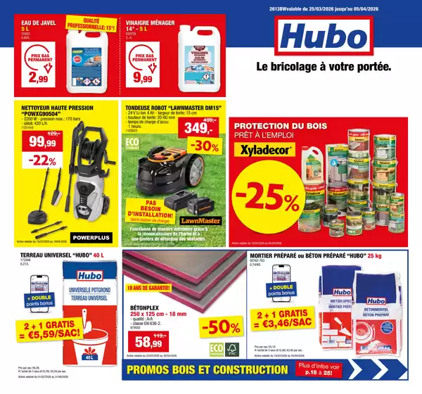 Catalogue Hubo | Hubo Dépliant valable jusqu'au 05/04/2026 FR | 2026-02-01T00:00:00.000Z - 2026-08-31T00:00:00.000Z