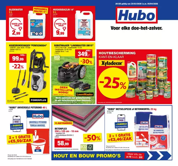 Catalogue Hubo | Hubo Folder geldig t.e.m. 05/04/2026 NL | 2026-02-01T00:00:00.000Z - 2026-05-04T00:00:00.000Z