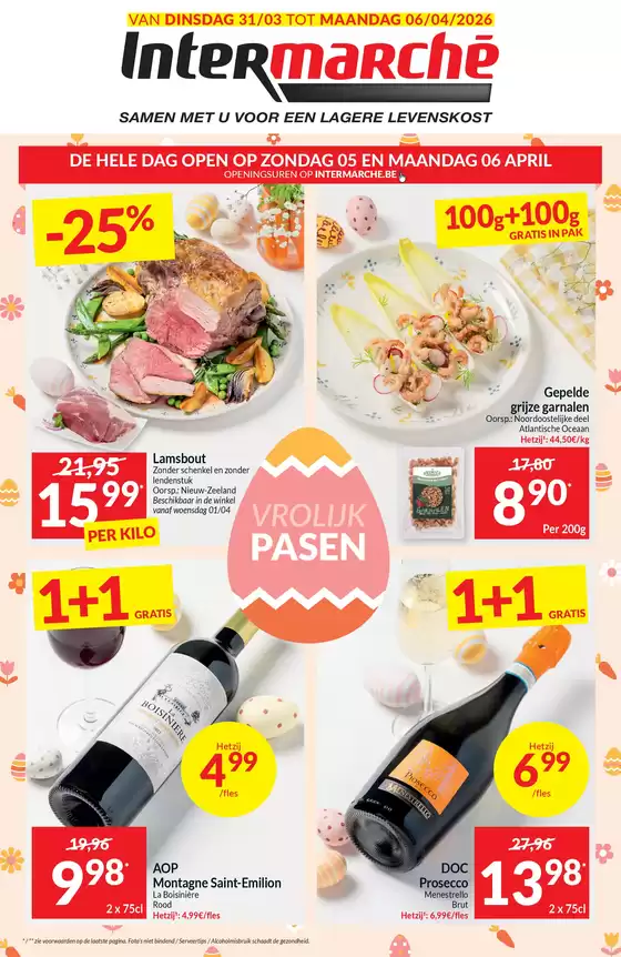 Catalogue Intermarché | Ontdek de folder van 31 03 26 - NL | 2026-03-31T00:00:00.000Z - 2026-04-06T00:00:00.000Z