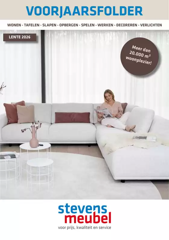Catalogue Stevens Meubel à Ternat | Voorjaarsfolder | 2026-03-27T00:00:00.000Z - 2026-04-30T00:00:00.000Z